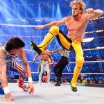 Logan Paul fighting Dominik Mysterio