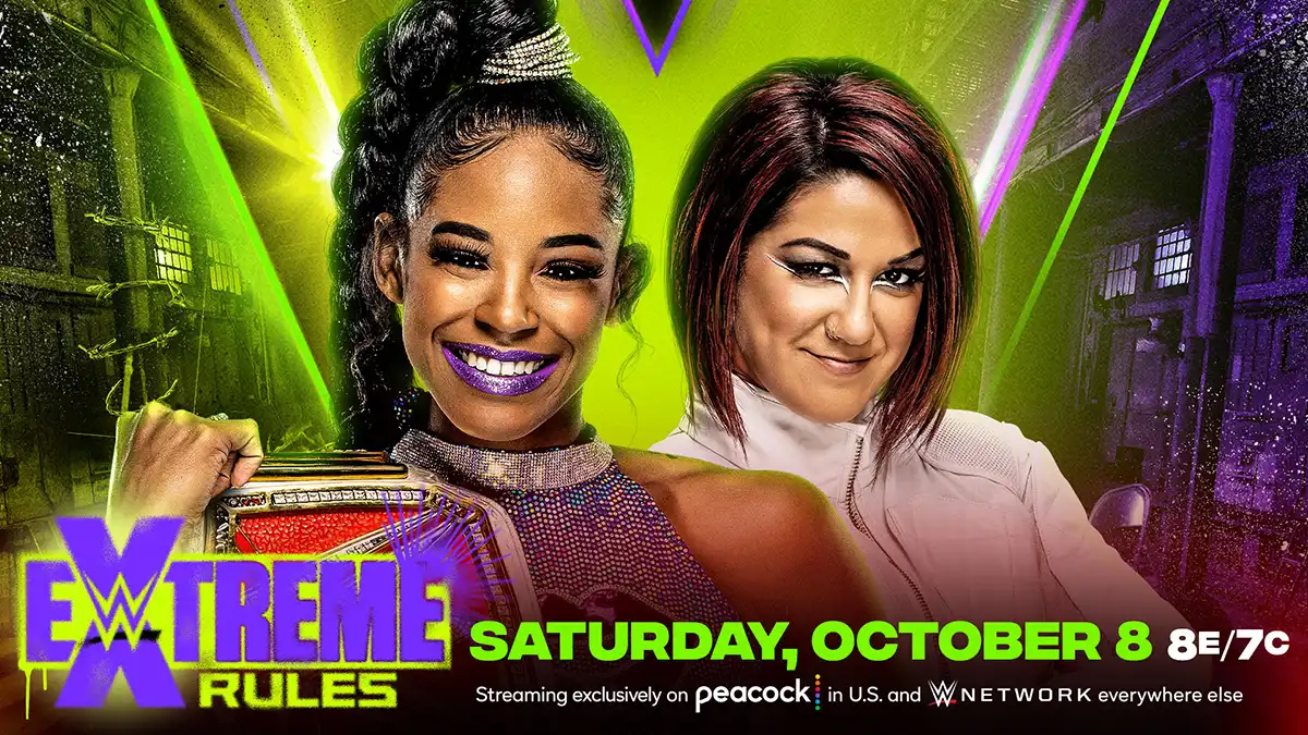 Bianca Belair vs Bayley for the RAW Women's Championship at Extreme Rules