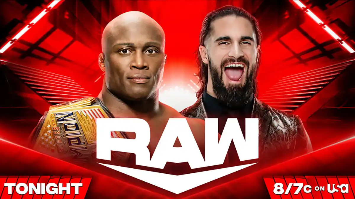 Bobby Lashley defends his United States Championship against Seth Rollins on RAW tonight