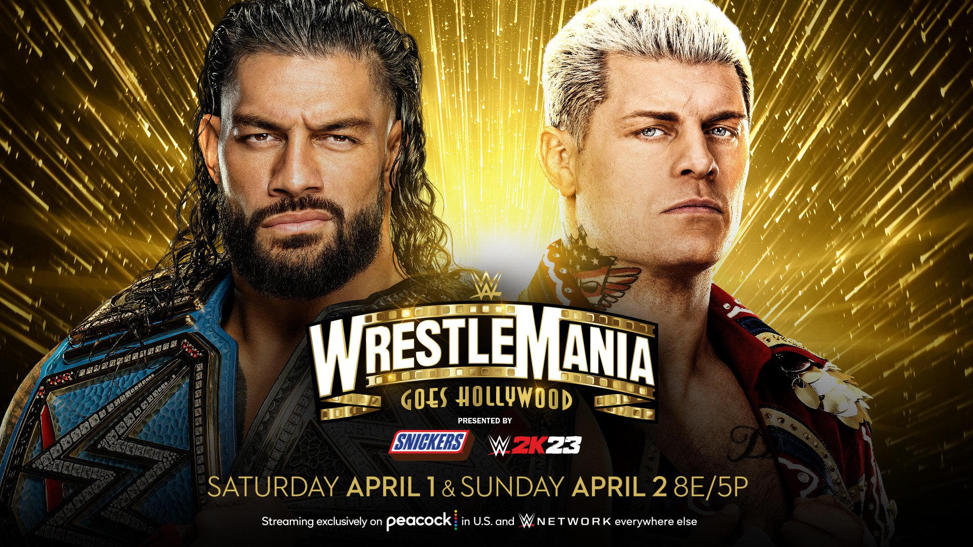 WRESTLEMANIA 39 ROMAN REIGNS VS CODY RHODES