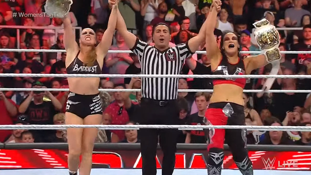 Ronda Rousey and Shayna Baszler are the new WWE Women's Tag Team Champions